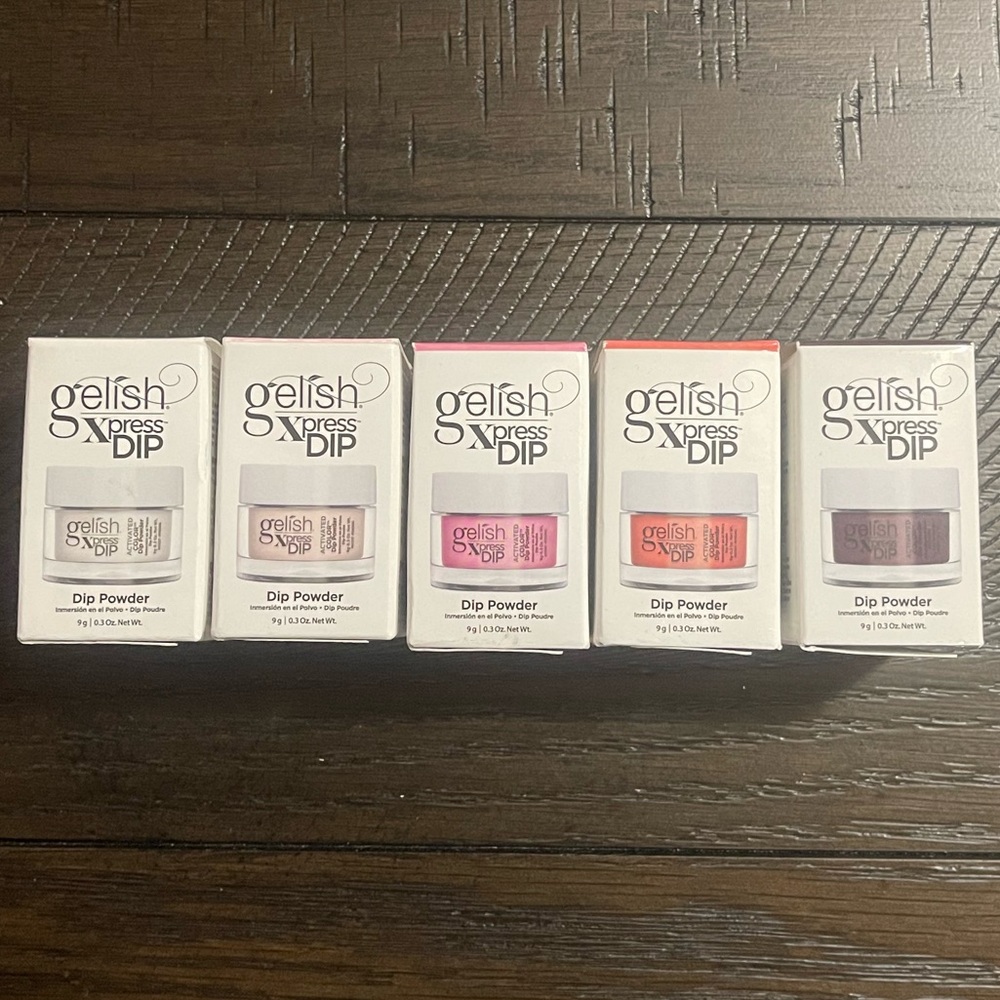 Gelish Mini Xpress Dip ColorFusion Nail Dip Powder Jar Set, 5 pack 9g 0.3oz